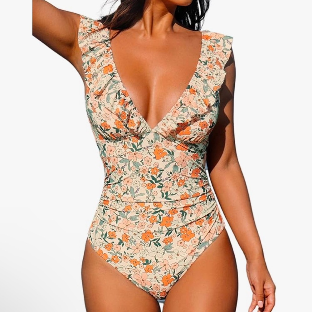 CUPSHE Ruffled Swimsuit NWOT
